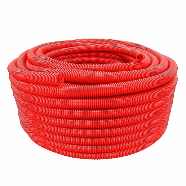 Everflow HDPE Corrugated Pre-Sleeved Insulated PEX-A tubing 1/2'' x 300 Ft. Red ZPSPS34522